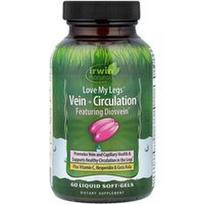 Irwin Naturals, Love My Legs, Vena + Circulation, 60 skystų minkštųjų gelių