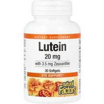 Natural Factors, Liuteinas, 20 mg, 30 minkštųjų kapsulių
