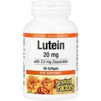 Natural Factors, Liuteinas, 20 mg, 60 minkštųjų kapsulių