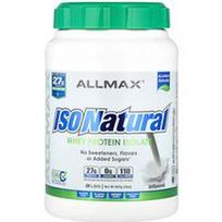 ALLMAX, ISONatural™, išrūgų baltymų izoliatas, be skonio, 2 svarai (907 g)