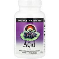 Source Naturals, Acai ekstraktas, 120 kapsulių (500 mg vienoje kapsulėje)