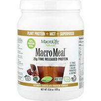 Macrolife Naturals, MacroMeal, Ultimate baltymų milteliai, šokoladas, 23.8 oz (675 g)