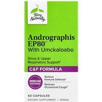 Terry Naturally, Andrographis EP80™ su Umckaloabo, 60 kapsulių