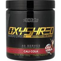 EHPlabs, „OxyShred Hardcore“, termogeninis riebalų degintojas, „Cali Cola“, 264 g