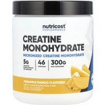 Nutricost, ​„Performance“, kreatino monohidratas, ananasų ir mangų skonio, 300 g