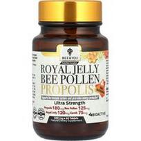 Bee & You, Bičių pienelis ir žiedadulkės, propolis, 60 tablečių