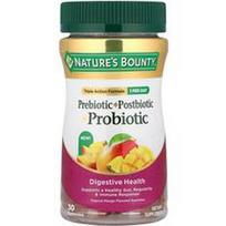 Nature's Bounty, Prebiotikų + postbiotikų + probiotikų guminukai, tropinis mangas, 30 guminukų