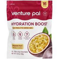 Venture Pal, Hidratacijos stiprinimas, elektrolitų gėrimų mišinys, pasiflorų skonio, 16 pakelių po 8 g (0,28 uncijos)