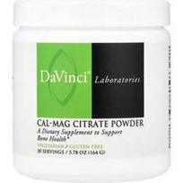 DaVinci Laboratories, Kalcio ir magnio citrato milteliai, 164 g (5,78 uncijos)