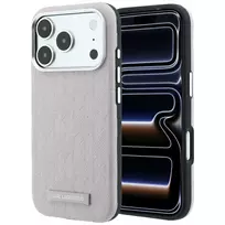 Karl Lagerfeld Grained Mono Resin Logo phone case with MagSafe support for iPhone 17 Pro | iPhone 18 Pro pink