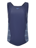 Speedo - Plus Size Placement Medalist Swimsuit - Sportinis maudymosi kostiumėlis - Tamsiai mėlyna