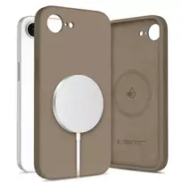Tech-Protect Silicone MagSafe iPhone 16E / 17E in chocolate brown