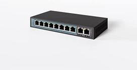Šakotuvas EXTRALINK PERSES 8 prievadų GbE nevaldomas 802.3af/at PoE jungiklis + 2x SFP Up-Link