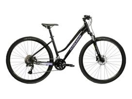 KROSS Evado 7.0 D MY26 / Black/Violet Glossy / moteriškas hibridinis dviratis (28") (L)