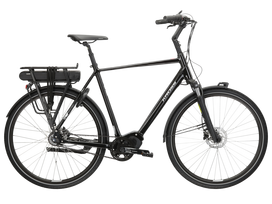 KROSS Sentio Hybrid 5.0 MY23 / Black/Grey Glossy / elektrinis miesto dviratis (28") (XXL)