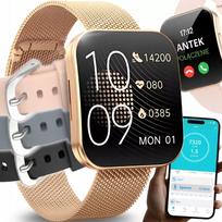 Moteriškas išmanusis laikrodis Vess TKY47 suapvalintu 3D ekranu, AMOLED menu ir 4 dirželiais