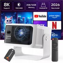 Reagle R-MOVIELUM-P41 LED projektorius 900 ANSI 8K 4K 140" Android 14 Smart TV Wi-Fi 6