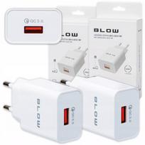 Greitas tinklo įkroviklis BLOW USB QC3.0 18W QUICK CHARGE, rinkinys 2 vnt.