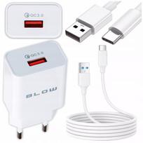 SPARTASIS TINKLO ĮKROVIKLIS USB QC 3.0 18W SU LAIDU BALTAS 1M USB-C