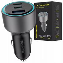 SPARTUSIS AUTOMOBILINIS ĮKROVIKLIS USB 2X USB-C TYPE-C PD QC 3.0 PPS 12V / 24V 60W Spacecase