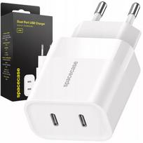 Spartusis Spacecase tinklinis įkroviklis telefonui 2x USB-C Type-C 20W 3A