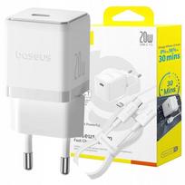 BASEUS rinkinys greitas tinklo įkroviklis USB-C maitinimo adapteris laidas 20W PD