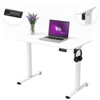 Reguliuojamo aukščio elektrinis stalas Spacetronik 120x60cm, 60kg, baltas