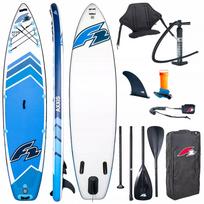 Pripučiama SUP lenta, irklentė F2 Axxis 12'2" Light Blue Combo su 2in1 irklu ir sėdyne