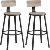 SONGMICS baro kėdės, 2 vnt., juodo medžio, 99 cm