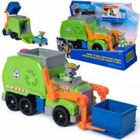 PAW Patrol Rocky šiukšliavežė – Deluxe gelbėjimo transporto priemonė su figūrėle ir priedais