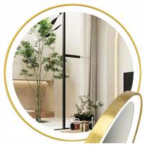 Apvalus vonios veidrodis su LED apšvietimu 60 cm, jutikliniu valdymu, nerasojantis ir 3 šviesos spalvomis