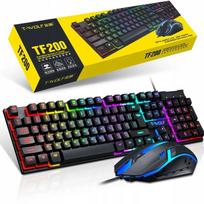 Žaidimų klaviatūros ir pelės rinkinys Mechaninė RGB TF 200
