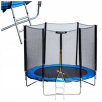 Sodo trampolinas vaikams 8FT 244-252cm su tvirtu tinklu ir kopėčiomis