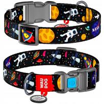 Nailoninis šuns antkaklis Waudog NASA, M dydis, 28-40 cm, 20 mm