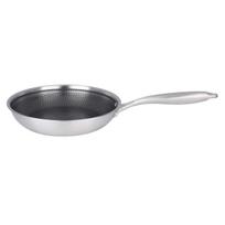 Nerūdijančio plieno keptuvė su korio struktūra, indukcinė, 28 cm, Brunbeste BB-5552