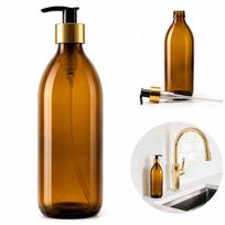 Stiklinis buteliukas su dozatoriumi muilui, indų plovikliui, 500 ml