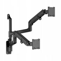Sieninis laikiklis 2 monitoriams 24-57" 54kg VESA 100x100/75x75, dujinis, Spacetronik