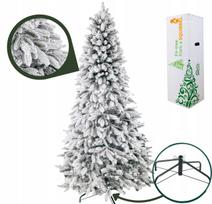 Dirbtinė snieguota kėnis eglutė Global PE + PVC 210 cm, tanki, balta