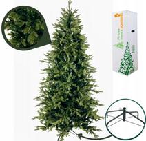 Dirbtinė eglutė Arkties eglė žalia PE+PVC 215 cm + LED girlianda
