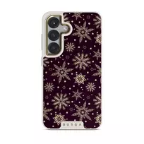 Sleeping Beauty - Snowflakes Samsung Galaxy S25 Plus Case, Elite Light (Magnetic) / Gold