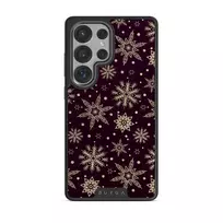 Sleeping Beauty - Snowflakes Samsung Galaxy S25 Ultra Case, Elite Dark (Magnetic) / Gunmetal