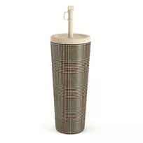 Favorite Coat - Plaid Travel Mug, 700 ml / Straw