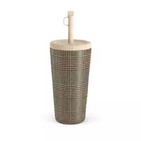 Favorite Coat - Plaid Travel Mug, 500 ml / Straw