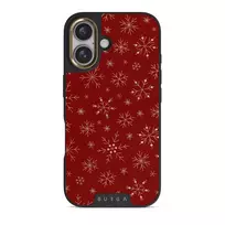 Dear Santa - Snowflake iPhone 16 Case, Elite Dark (MagSafe) / Gold