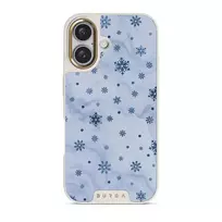 Ice Queen - Snowflakes iPhone 16 Case, Elite Light (MagSafe) / Gold