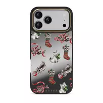 Merry Kitty - iPhone 17 Pro Max Case, Elite Mirror Dark (MagSafe) / Gold