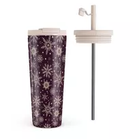 Sleeping Beauty - Snowflakes Travel Mug, 700 ml / Flap & Straw Set