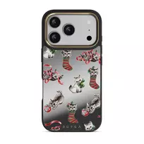 Merry Kitty - iPhone 17 Pro Case, Elite Mirror Dark (MagSafe) / Gold