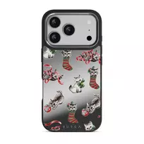 Merry Kitty - iPhone 17 Pro Case, Elite Mirror Dark (MagSafe) / Gunmetal