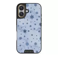 Ice Queen - Snowflakes iPhone 16 Plus Case, Elite Dark (MagSafe) / Gold
